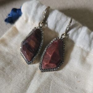 Chloe + Isabel Red and Gold Geometric Earrings